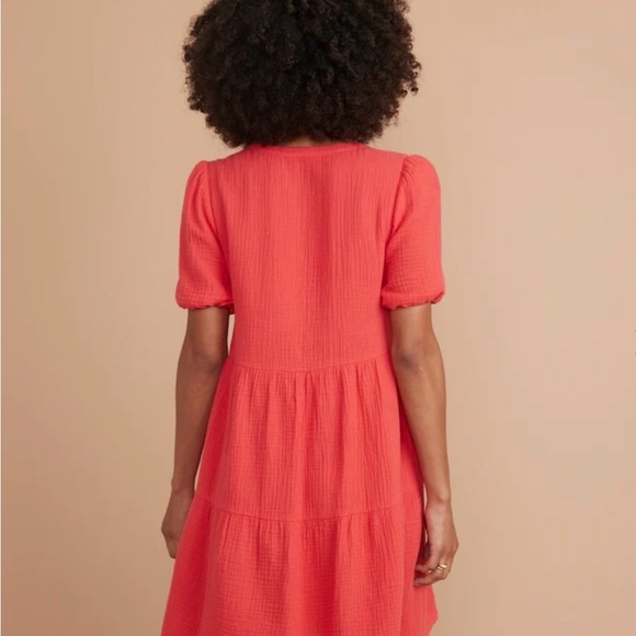 Marine Layer Jamie Crinkle Gauze Mini Dress M - Picture 3 of 9